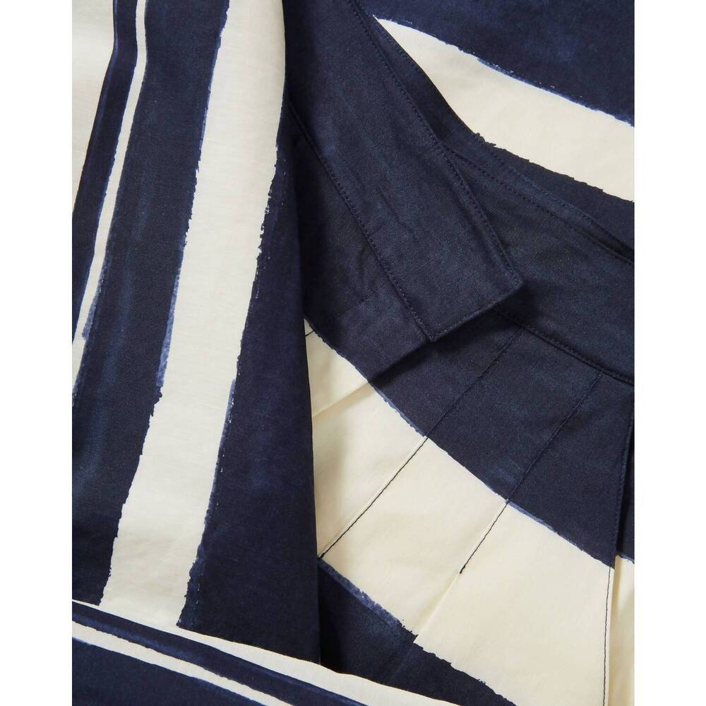 NEW VERONICA BEARD heron crossover waistband pants in navy dove white - Picture 6 of 7